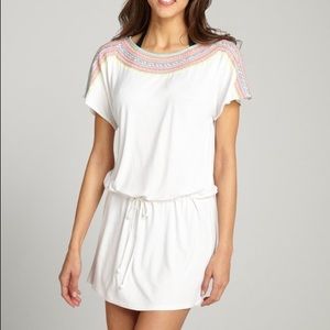 Free People Mara Hoffman Embroidered Jersey Tunic sz M